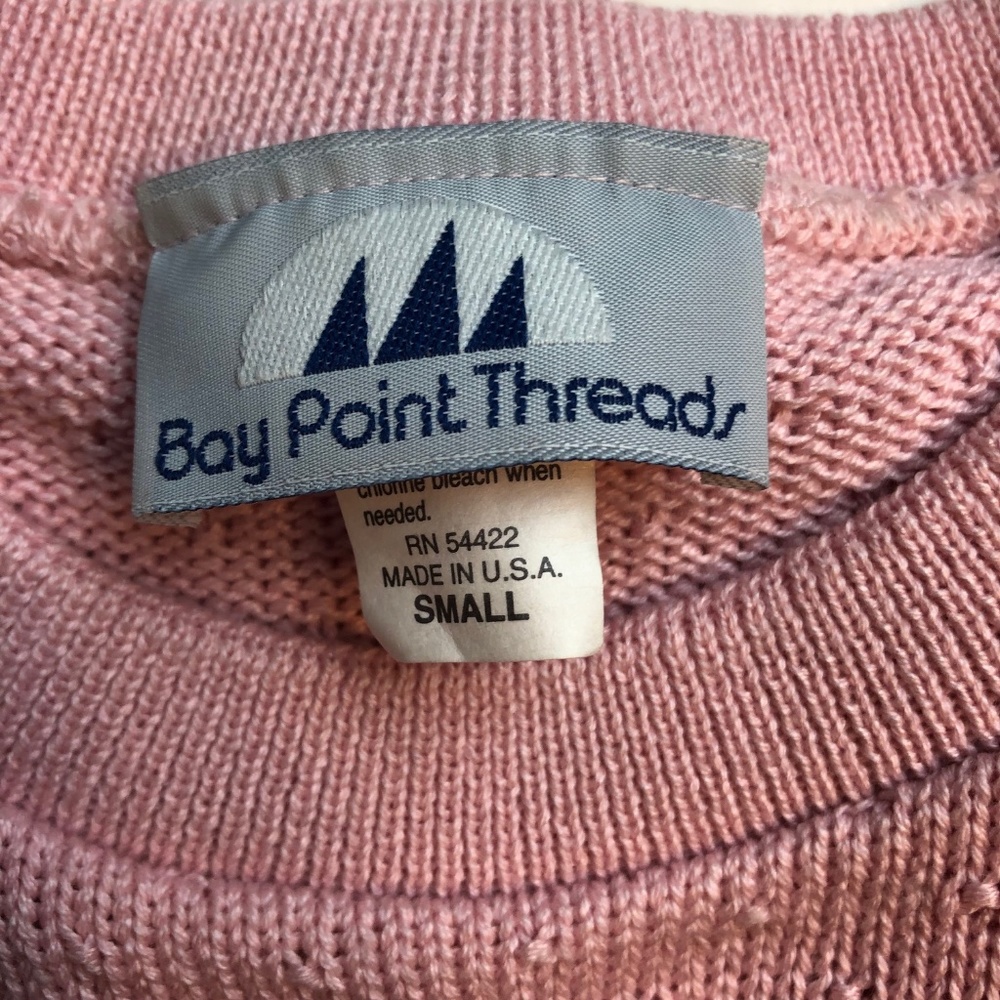 Vintage Bay Point Threads Floral Knit Sweater - Picture 3 of 8